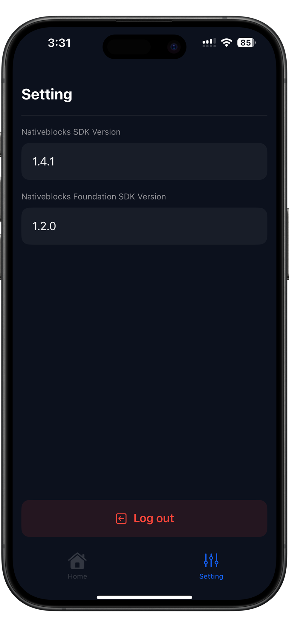Nativeblocks SDUI framework dashboard showing dynamic UI management interface